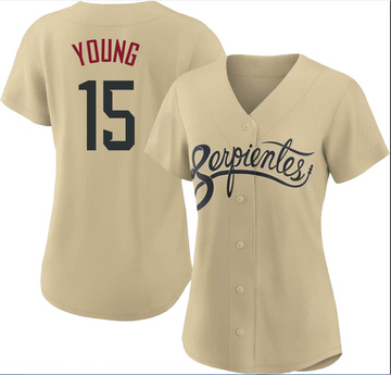 Andrew Young Women's Authentic Arizona Diamondbacks Gold 2021 City Connect Cool Base Jersey