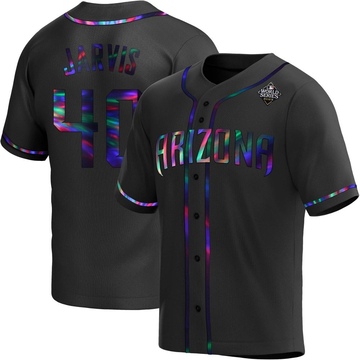 Bryce Jarvis Men's Replica Arizona Diamondbacks Black Holographic Alternate 2023 World Series Jersey