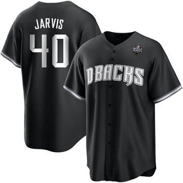 Bryce Jarvis Youth Replica Arizona Diamondbacks White Black 2023 World Series Jersey