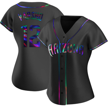 Daulton Varsho Women's Replica Arizona Diamondbacks Black Holographic Alternate Jersey