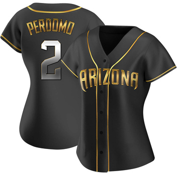 Geraldo Perdomo Women's Replica Arizona Diamondbacks Black Golden Alternate Jersey