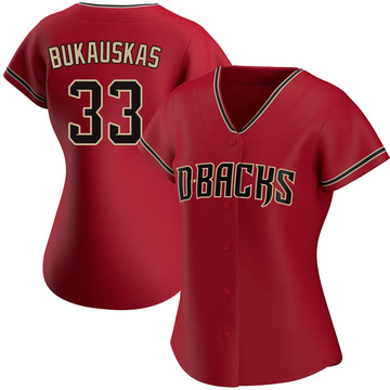 J.B. Bukauskas Women's Authentic Arizona Diamondbacks Red Alternate Jersey