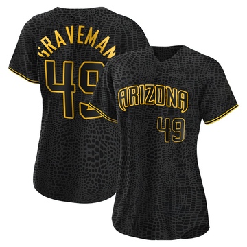 Kendall Graveman Women's Authentic Arizona Diamondbacks Black Snake Skin City Jersey