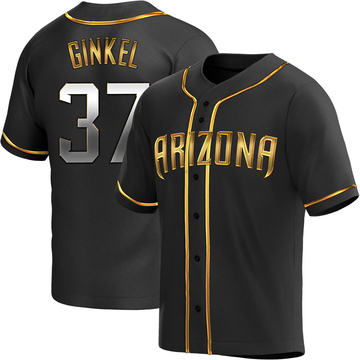 Kevin Ginkel Men's Replica Arizona Diamondbacks Black Golden Alternate Jersey