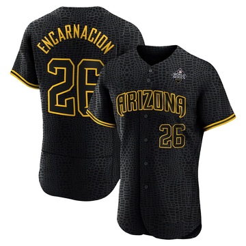 Lorenzo Encarnacion Men's Authentic Arizona Diamondbacks Black Snake Skin City 2023 World Series Jersey