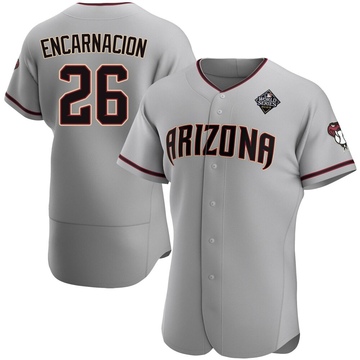 Lorenzo Encarnacion Men's Authentic Arizona Diamondbacks Gray Road 2023 World Series Jersey