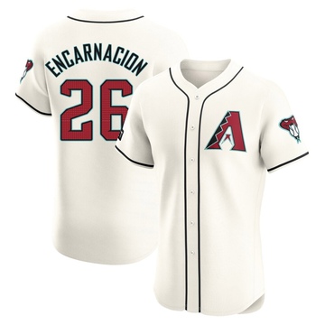 Lorenzo Encarnacion Men's Elite Arizona Diamondbacks Cream Home Patch Jersey