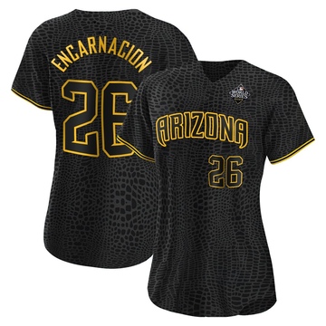 Lorenzo Encarnacion Women's Authentic Arizona Diamondbacks Black Snake Skin City 2023 World Series Jersey
