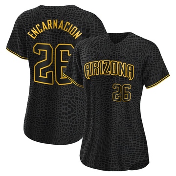 Lorenzo Encarnacion Women's Authentic Arizona Diamondbacks Black Snake Skin City Jersey