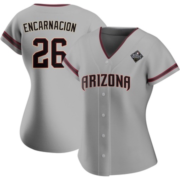 Lorenzo Encarnacion Women's Authentic Arizona Diamondbacks Gray Road 2023 World Series Jersey