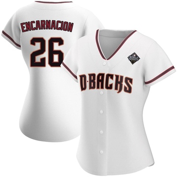 Lorenzo Encarnacion Women's Authentic Arizona Diamondbacks White Home 2023 World Series Jersey