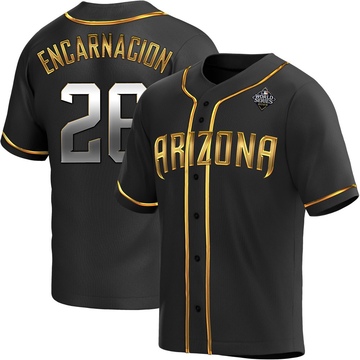 Lorenzo Encarnacion Youth Replica Arizona Diamondbacks Black Golden Alternate 2023 World Series Jersey