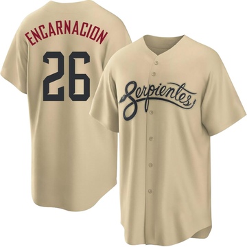 Lorenzo Encarnacion Youth Replica Arizona Diamondbacks Gold 2021 City Connect Cool Base Jersey