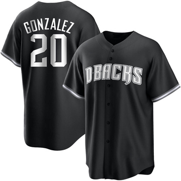Luis Gonzalez Youth Replica Arizona Diamondbacks Black/White Jersey