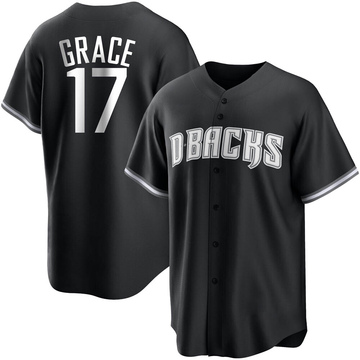 Mark Grace Men's Replica Arizona Diamondbacks Black/White Jersey