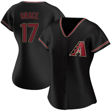 Mark Grace Women's Authentic Arizona Diamondbacks Black Alternate Jersey