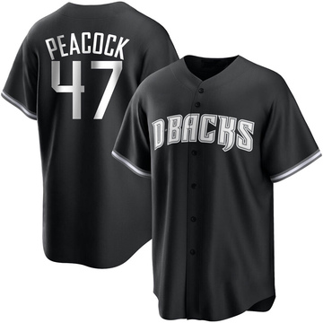 Matt Peacock Youth Replica Arizona Diamondbacks Black/White Jersey