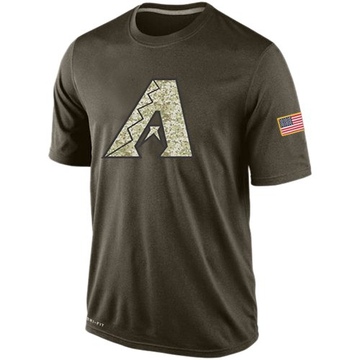 Men's Arizona Diamondbacks Olive Dri-Fit Salute To Service KO Performance T-Shirt