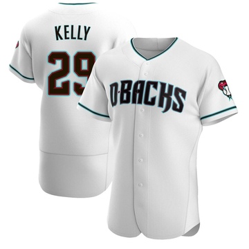 Merrill Kelly Men's Authentic Arizona Diamondbacks White/Teal Alternate Jersey