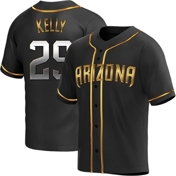 Merrill Kelly Men's Replica Arizona Diamondbacks Black Golden Alternate Jersey