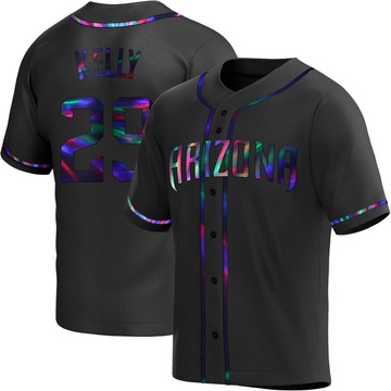 Merrill Kelly Men's Replica Arizona Diamondbacks Black Holographic Alternate Jersey