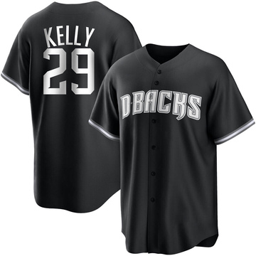 Merrill Kelly Men's Replica Arizona Diamondbacks Black/White Jersey