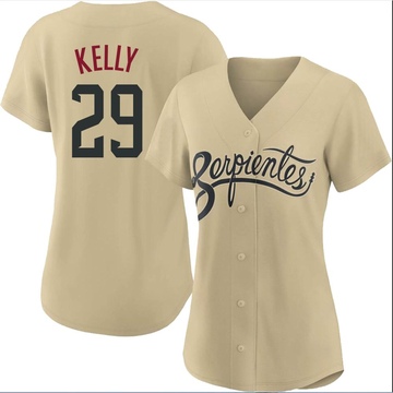 Merrill Kelly Women's Authentic Arizona Diamondbacks Gold 2021 City Connect Cool Base Jersey