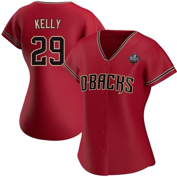 Merrill Kelly Women's Authentic Arizona Diamondbacks Red Alternate 2023 World Series Jersey
