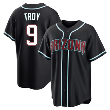 Tommy Troy Youth Replica Arizona Diamondbacks Black Fashion Out Jersey