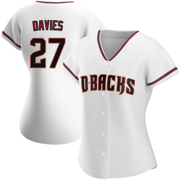Zach Davies Women's Authentic Arizona Diamondbacks White Home Jersey